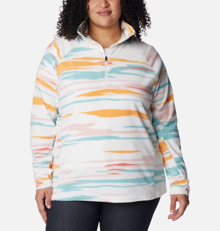 Columbia Womens Glacial IV Print Half Zip Pullover - Plus Size